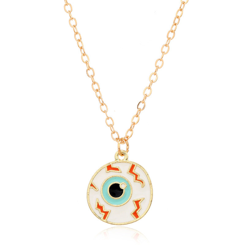 Wholesale Retro Exaggerated Ghost  Ghost Mask  Necklace